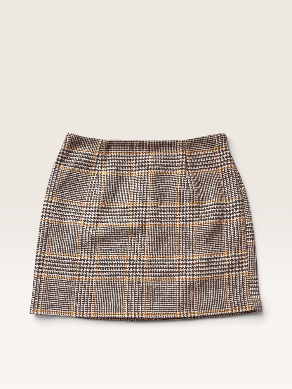 Forever 21 Plaid Mini Skirt in Brown and Tan/Mustard